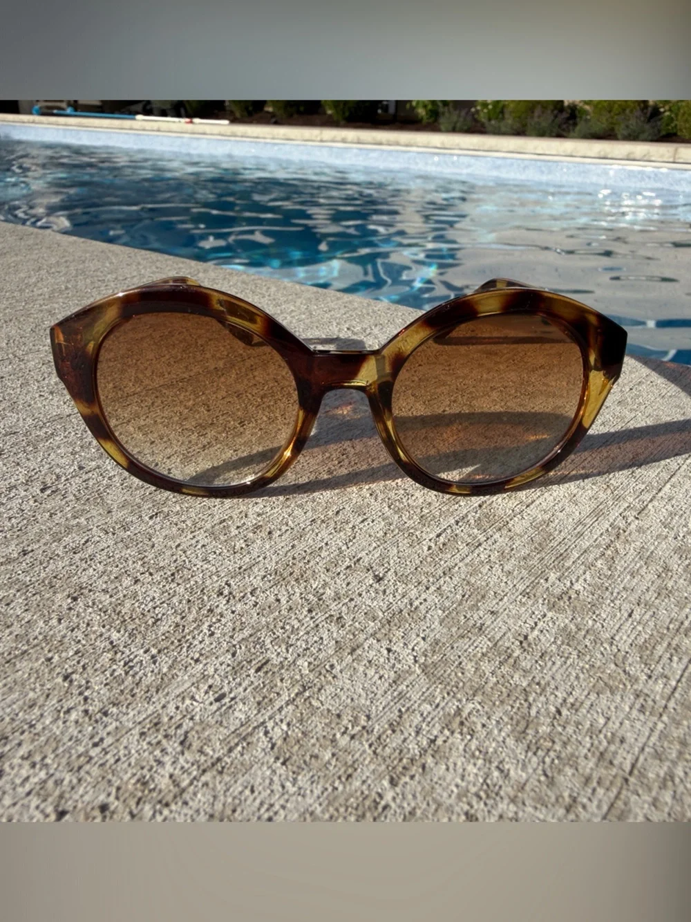 Janie and Jack Tortoiseshell Round Sunglasses - Brown/Amber